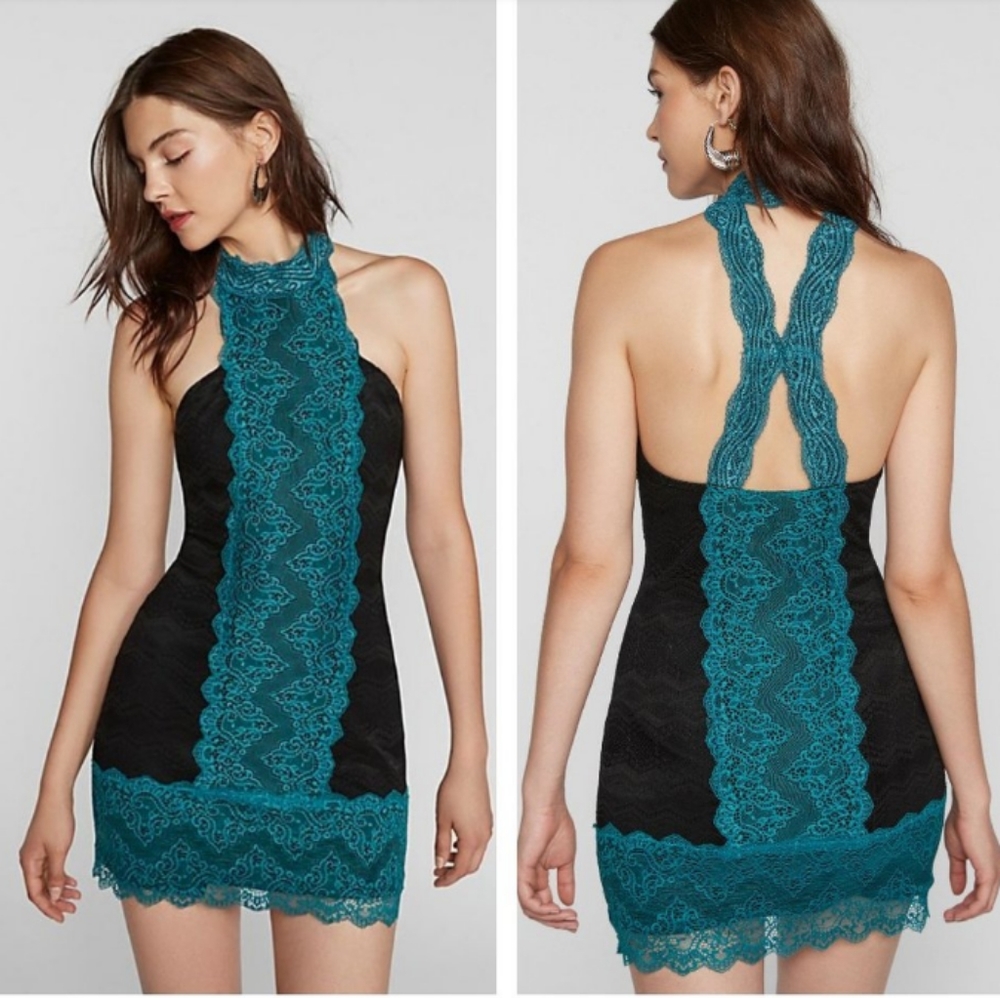 Beautiful green and black Free People dress